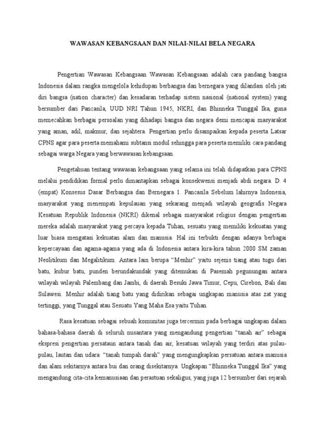 Wawasan Kebangsaan Dan Nilai Bela Negara Pdf
