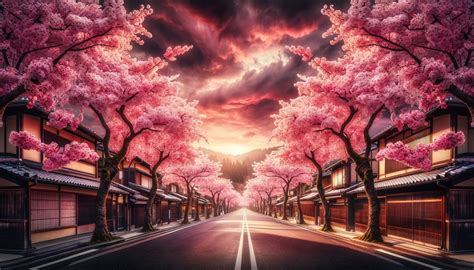 Download Sakura Japan Street Royalty Free Stock Illustration Image