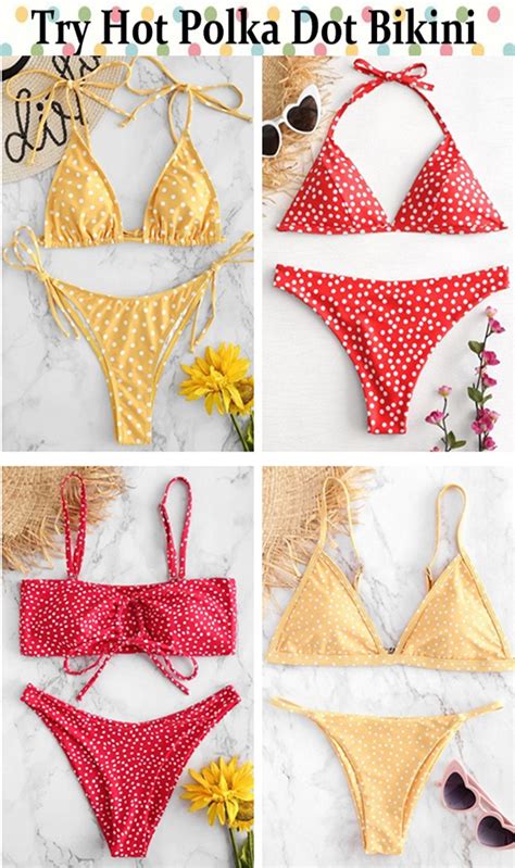 Hot Summer Polka Dot Bikinis You Should Try Bikinis Polka Dot Bikini Polka Dot Bikini Set