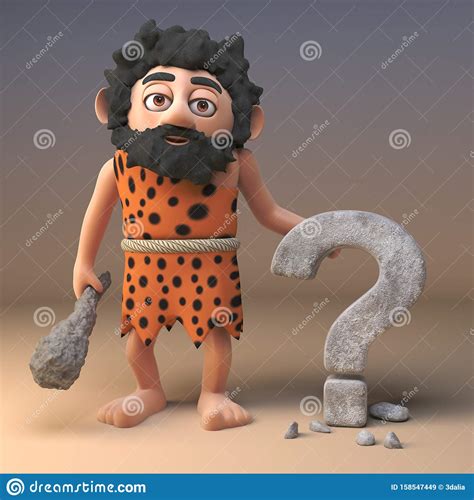 O Personagem Caveman Pr Hist Rico Dumb D Esbo A Um S Mbolo De