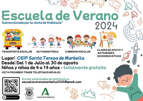 Escuela De Verano 2024 Ceip Santa Teresa Marbella