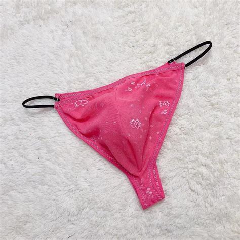 Sexy Men Sheer Pouch G String Bikini Briefs Thongs Underwear Sissy T Back Underpants Breathable