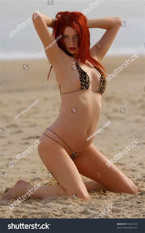 Sexy Redhead Bikini Girl Stock Photo Shutterstock