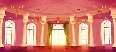 Cartoon castle hall ballroom for dancing Vector Image