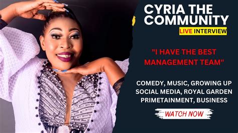 cyria  community interview  comedy business mama royal