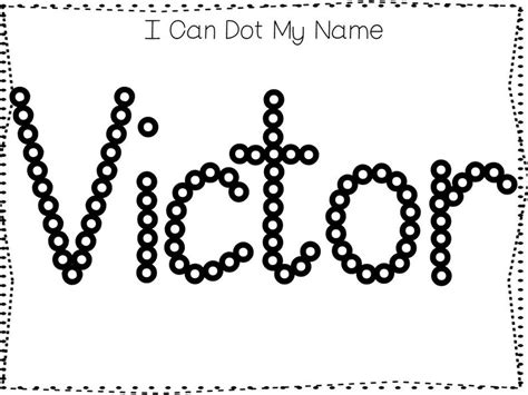 20 Printable Victor Name Tracing Worksheets And Activities No Etsy