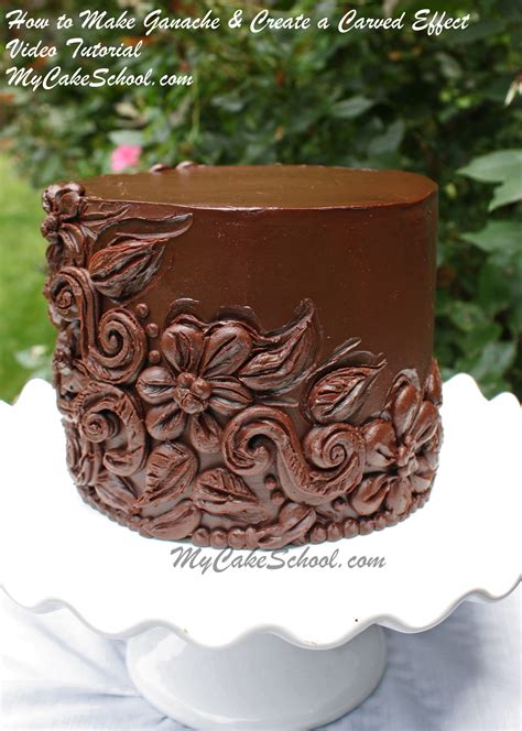 How To Make Ganache And Decorate With A Beautiful Carved Effect Video Tutorial