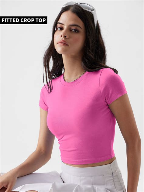 Buy Solids Roseate Blue Women Cropped Tops Online