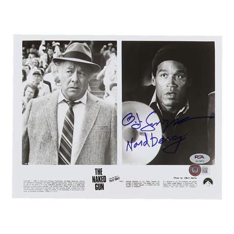 O J Simpson Signed The Naked Gun X Photo Inscribed Nordberg Beckett Pristine Auction