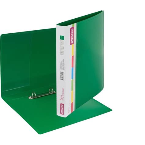 Папка на 2-х кольцах пластик 25/32мм А4 Attache 07 зеленый - купить с ...