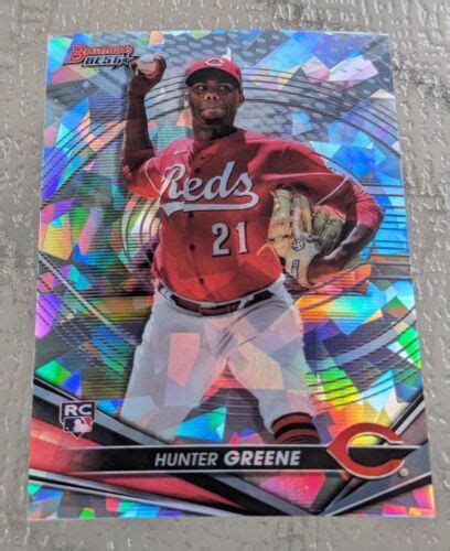 Bowmans Best Hunter Greene Rookie Card Atomic Refractor Reds