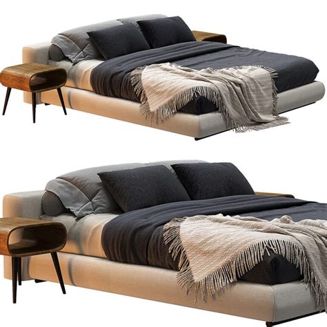 Flexform Groundpiece Bed 331884 3d Model Download 3d Model Flexform