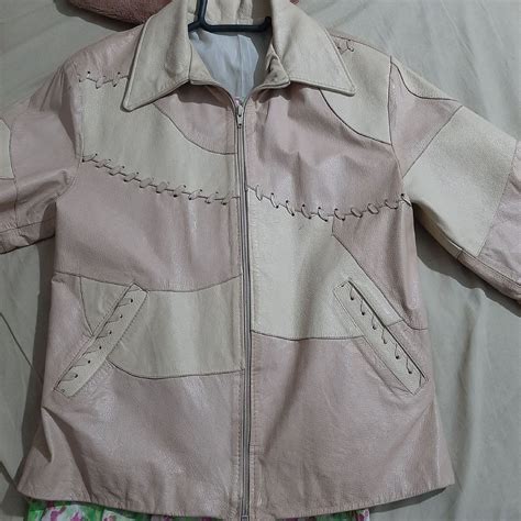 Jaqueta Couro Legítimo Nude Bege Casaco Feminino Artesanal Usado 81217275 enjoei