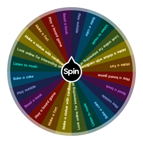 Things To Do If You Are Bored Spin The Wheel Random Picker