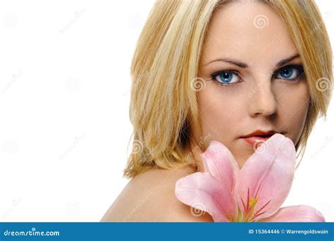 De Schoonheid Van De Blonde Stock Foto Image Of Glamour Leuk