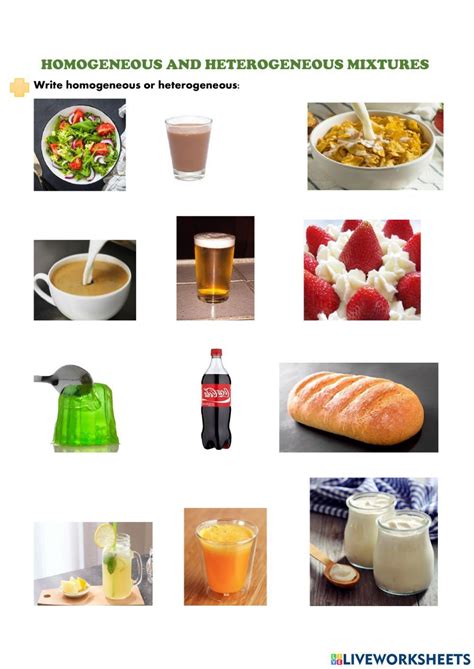 Homogeneous And Heterogeneous Mixtures Worksheet