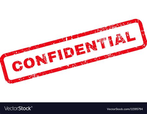 Confidential Text Rubber Stamp Royalty Free Vector Image