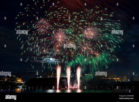 Fireworks over Parliament Hill at the International Sound of Light ...