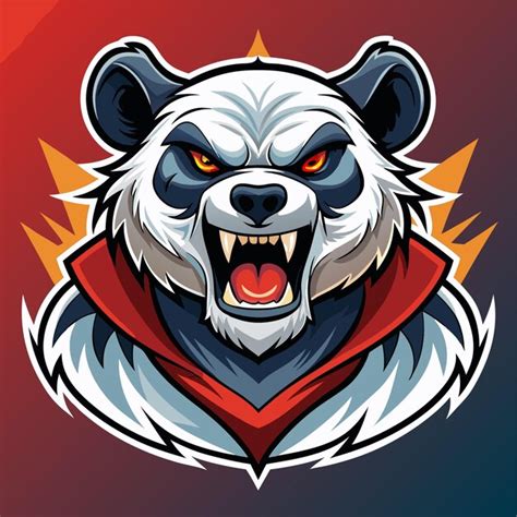 Premium Vector Angry Panda Mascot Vector Illustration