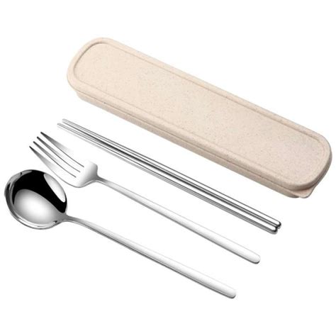 Jual Alat Makan KOREA L Cutlery Set L Sendok Garpu Sumpit Portable Satu