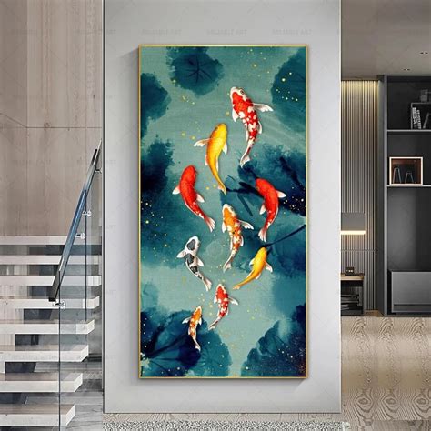 koi fish wall art dreamy fish wall art home wall art decor