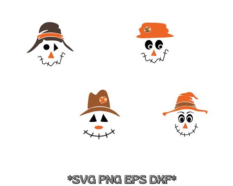 Scarecrow Face Svg Bundle Scarecrow Svg Fall Svg Etsy