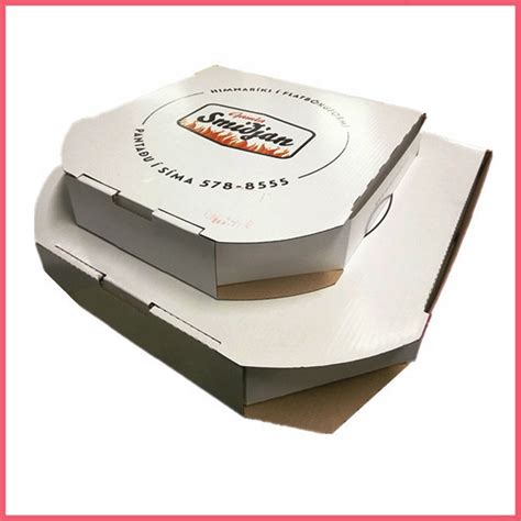 Custom Logo Paper Corrugated Cardboard Pizza Boxes For Food Packaging