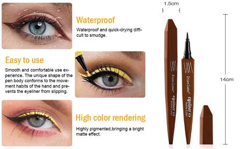 Amazon CAKAILA Yellow Brown Liquid Gel Eyeliner Pencil 2Pcs