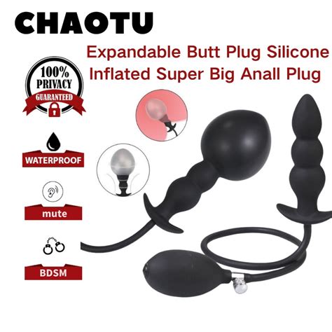 Expandable Butt Plug Silicone Inflated Super Big Anall Plug Dildo Butt