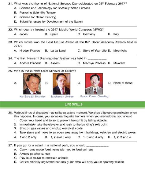 Gk Olympiad Class 6 Sample Question Paper 04 Olympiad Tester