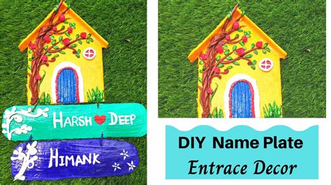 DIY Easy Door Nameplate Making At Home DIY Nameplate Reuse