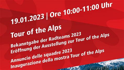 Tour Of The Alps 2023 Vorstellung In Innsbruck Mit Interaktiver