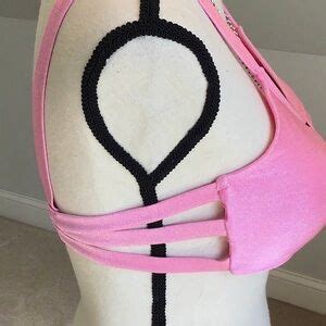 No Boundaries Swim Pink Shimmering Strappy Bikini Top Sz Large Poshmark