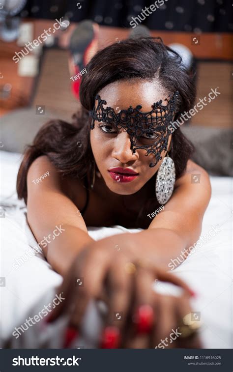 Portrait Sexy Masked Woman Wearing Lingerie Stock Photo Shutterstock