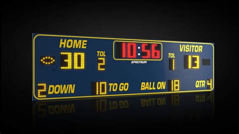 Digital Football Scoreboard with Video | Spectrum Scoreboards