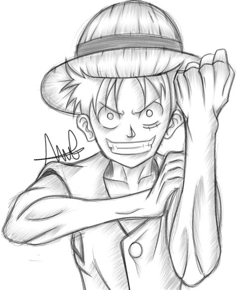 monkey d luffy drawing 3