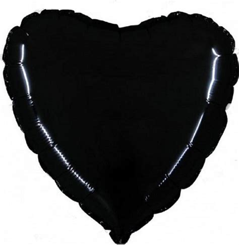 Pallone Mylar Cuore Nero Cm