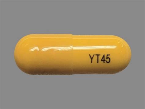 YT 45 Pill Yellow Capsule Oblong Pill Identifier