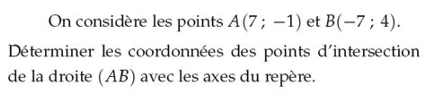 Coordonnées et Vecteurs 1erS 1ère Mathématiques