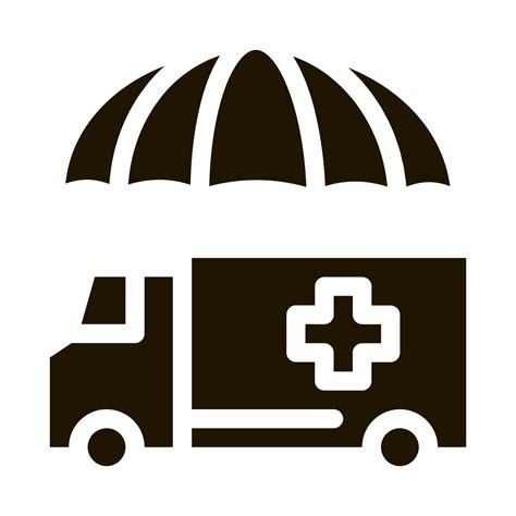 Emergency Ambulance Car Icon Vector Glyph Illustration 17498478 Vector