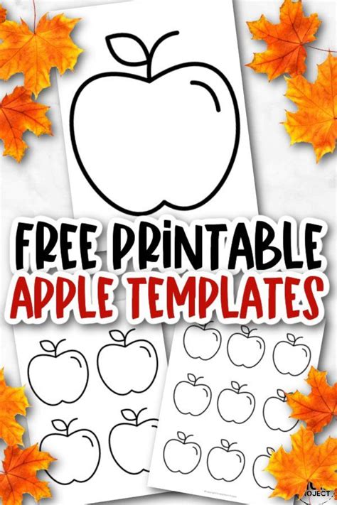 Red And Green Apple Templates In Large Medium And Small Apple Template Apple Kindergarten