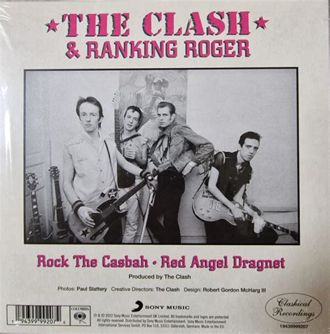 The Clash Ranking Roger Rock The Casbah • Red Angel Dragnet Vinyl