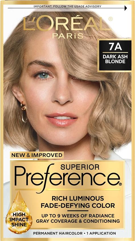 L Or Al Paris Superior Preference Permanent Hair Color A Dark Ash Blonde Amazon Ca Beauty
