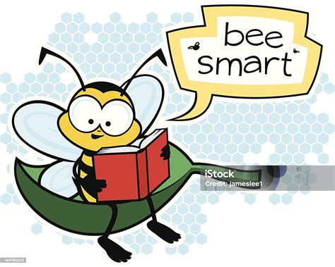 Be Smart Stock Illustration - Download Image Now - Book, Bee, Reading ...