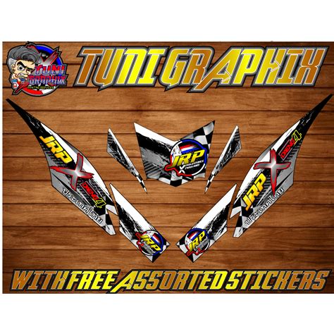 Honda XRM Trinity 125 Decal Sticker V2 JRP DECAL DESIGN STOCK SIZE