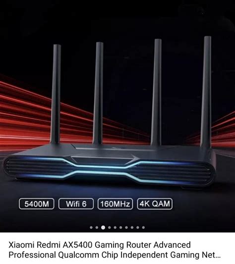 Xiaomi Redmi AX5400 Gaming Router Advanced Professional Qualcomm Chip ...