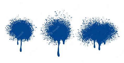 Spray Paint Splatter Blue