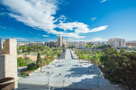 Turia Gardens Park, Valencia, Spain Stock Image - Image of clouds, jardines: 111459659