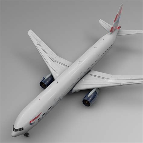 British Airways Boeing 777 300er 3d Model Turbosquid 1494408