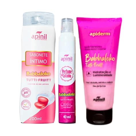 KIT Sabonete Íntimo Hidratante Corporal Perfume de Calcinha TUTTI FRUIT Apinil Produtos SEX
